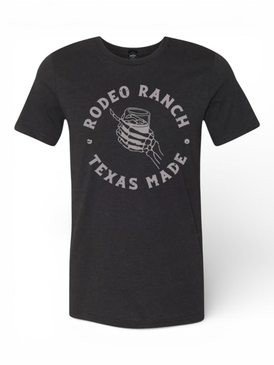 Rodeo Ranch T-Shirt mit Skelett und Whiskey